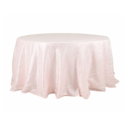 Home Collection Round Crinkled Taffeta Tablecloth 132"