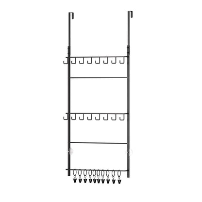 Home Collection 3 Tier Over Door Hat Rack Organizer Hat Storage with 16 Hooks