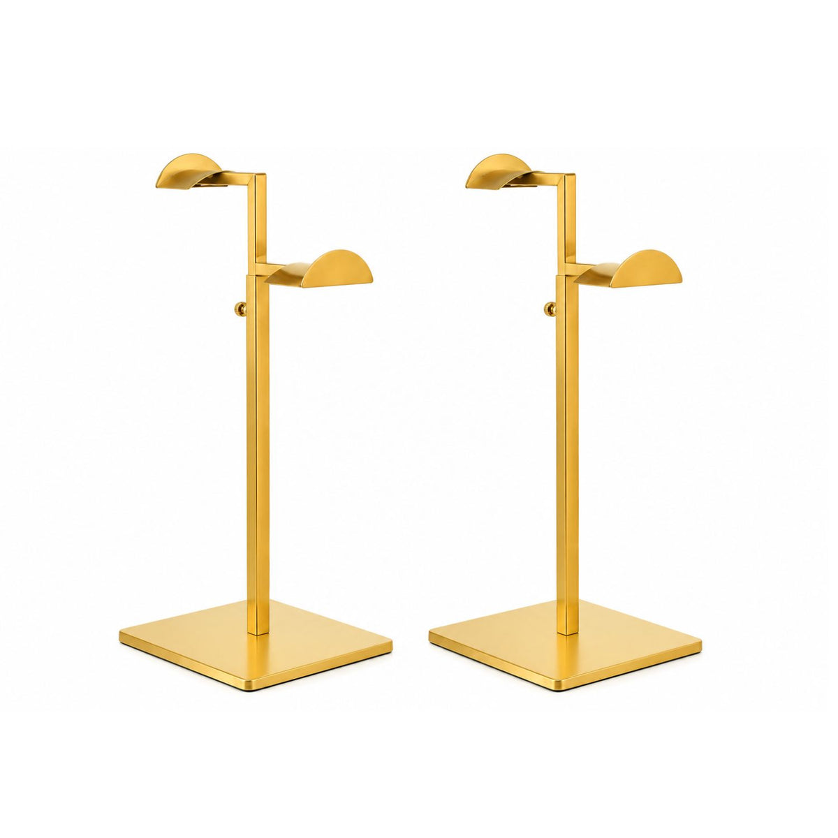 Home Collection Pack of 2 Two-Tier Stainless Steel Adjustable Handbag Display Stands