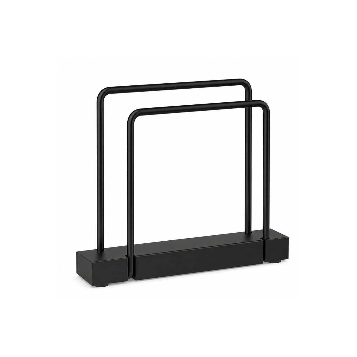 Home Collection Iron and Rustic Wood Standing Napkin Holder for Table and Countertop