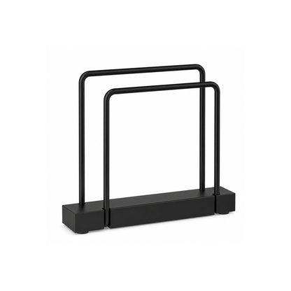 Home Collection Iron and Rustic Wood Standing Napkin Holder for Table and Countertop