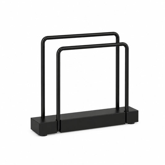 Home Collection Iron and Rustic Wood Standing Napkin Holder for Table and Countertop