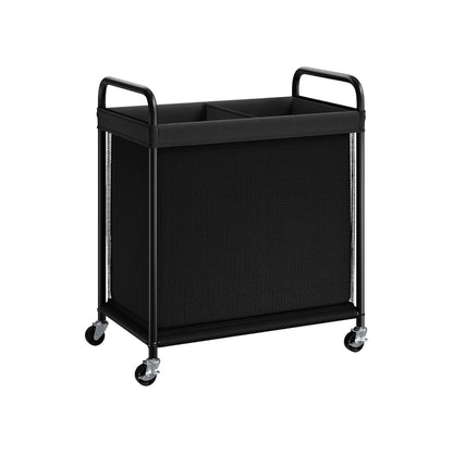 Home Collection Rolling Laundry Sorter Hamper with Wheels and Removable Liner Bags