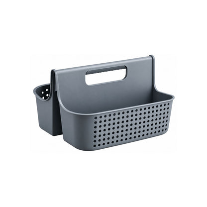 Home Collection Portable 2-Compartment Plastic Shower Caddy Basket with Handle