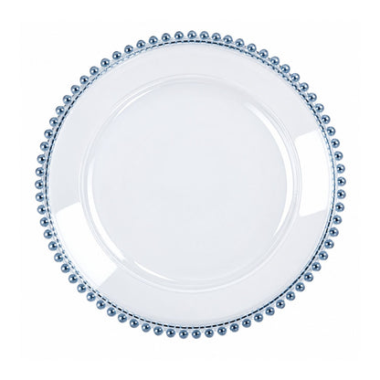 Home Collection 24-Pack Round Beaded Rim Charger Plates 12"