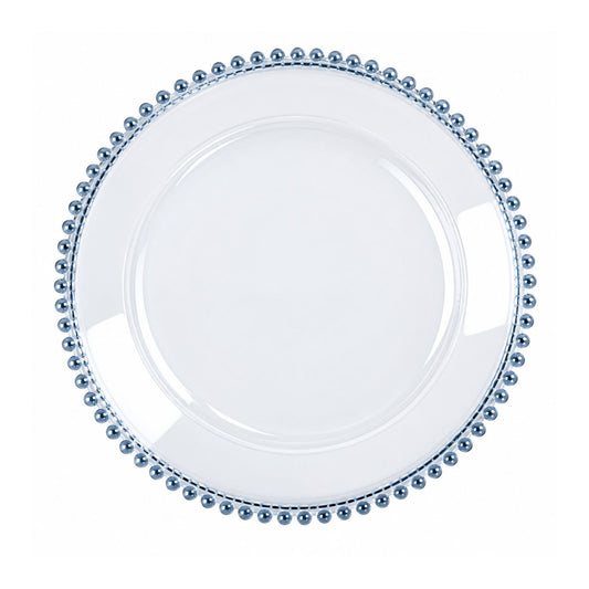 Home Collection 24-Pack Round Beaded Rim Charger Plates 12"