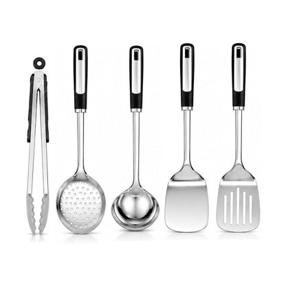 Home Collection Heat-Resistant Stainless Steel Cooking Utensil Set