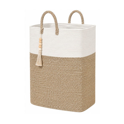Home Collection 100L Large Rectangular Woven Laundry Hamper and Storage Basket