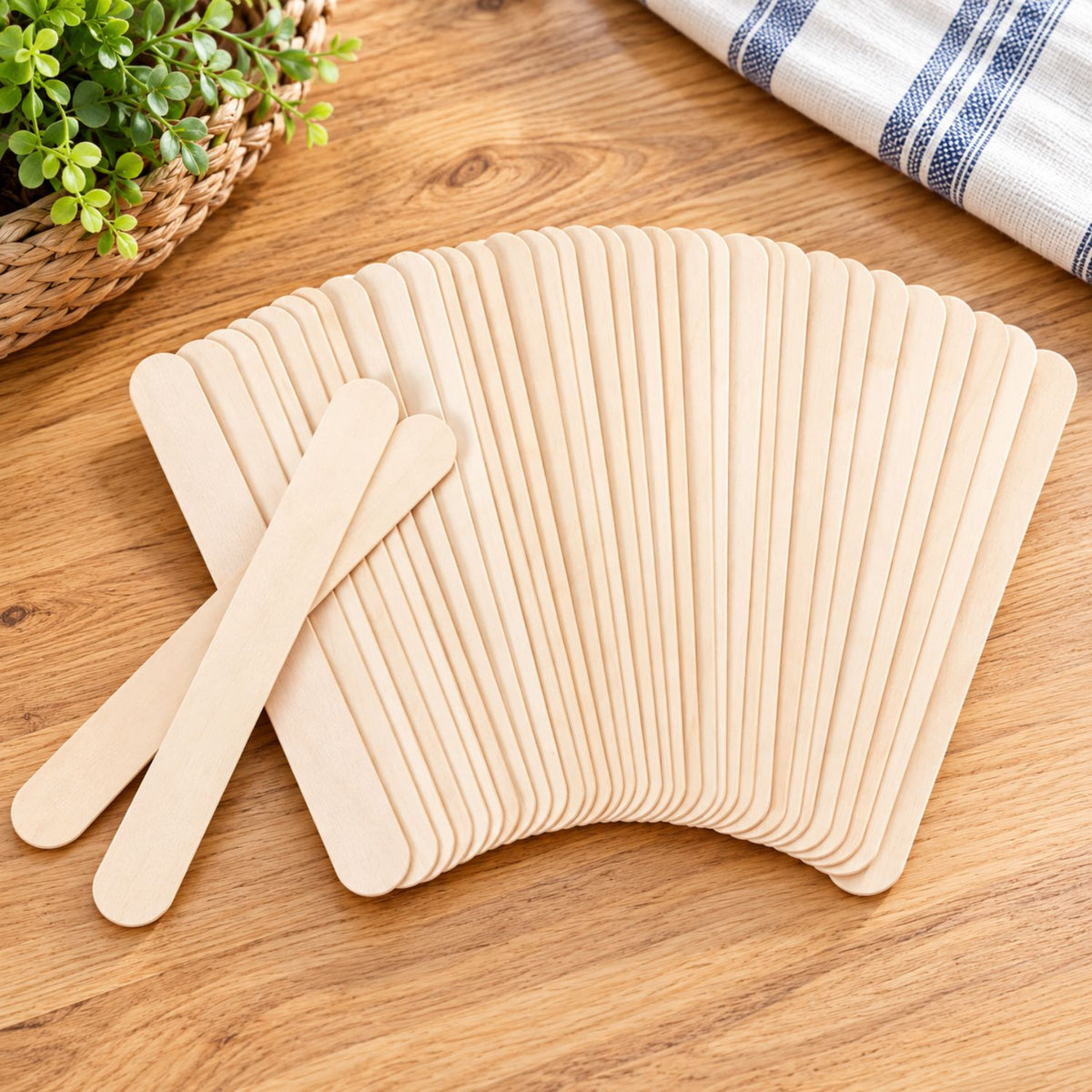 Home Collection 300Pcs Natural Wood Craft Sticks 3 Sizes