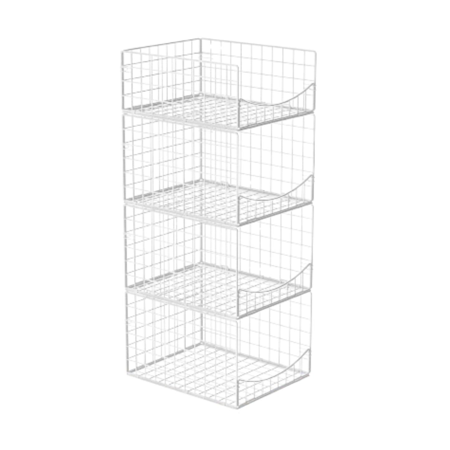 Home Collection 4-Tier Stackable Closet Organizer Shelves