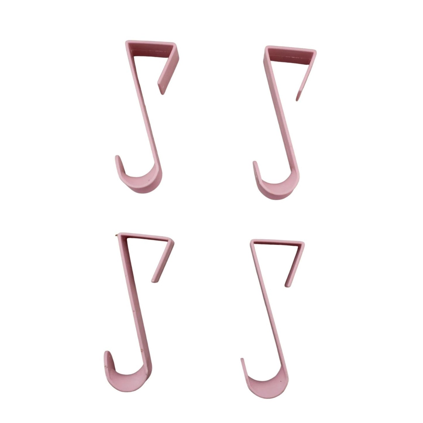 Home Collection Pack of 4 Over The Door Hooks Plastic Hangers 3.5 Inch Organizer