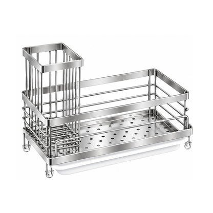 Home Collection Large Capacity Kitchen Sink Caddy Organizer for Sponges Brushes and Soap