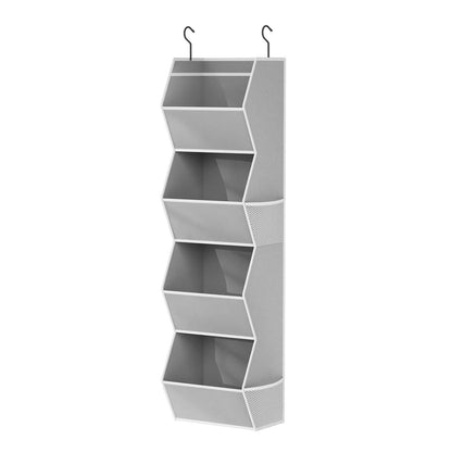 Home Collection 4-Shelf Hanging Closet Organizer with Mesh Pocket