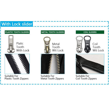 Home Collection 252-Pcs Zipper Slider & Pull Replacement Set with Pliers