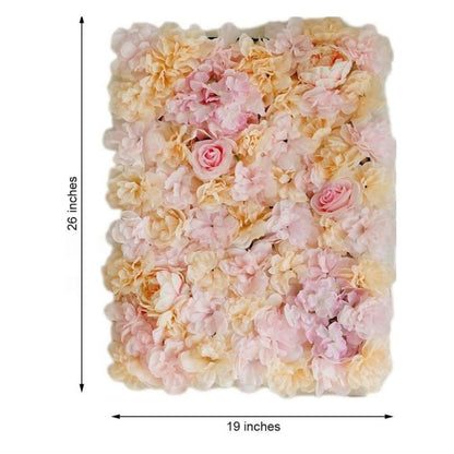 Home Collection Pack of 4 Silk Rose Flower Wall Panels
