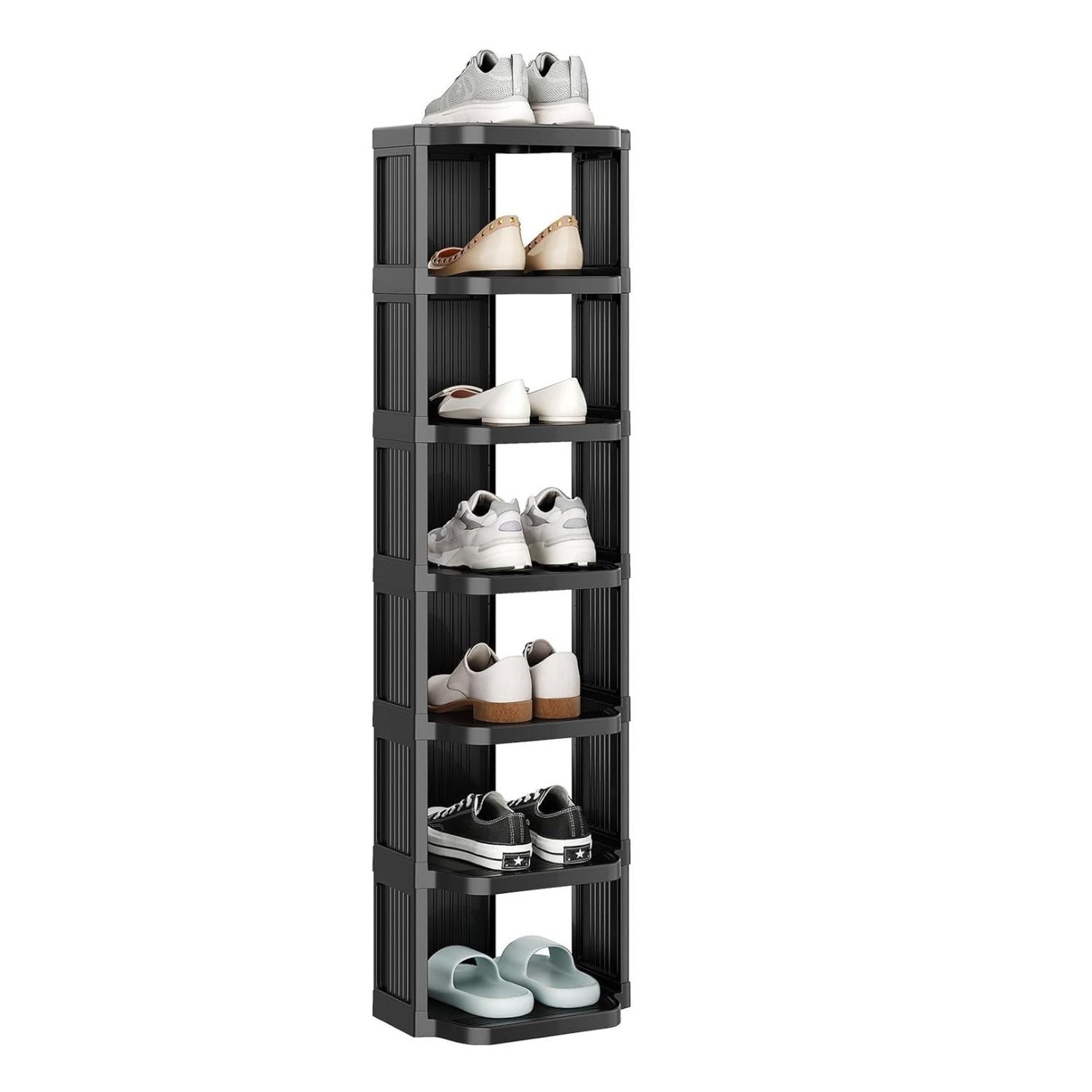 Home Collection 8-Tier Vertical Stackable Shoe Rack
