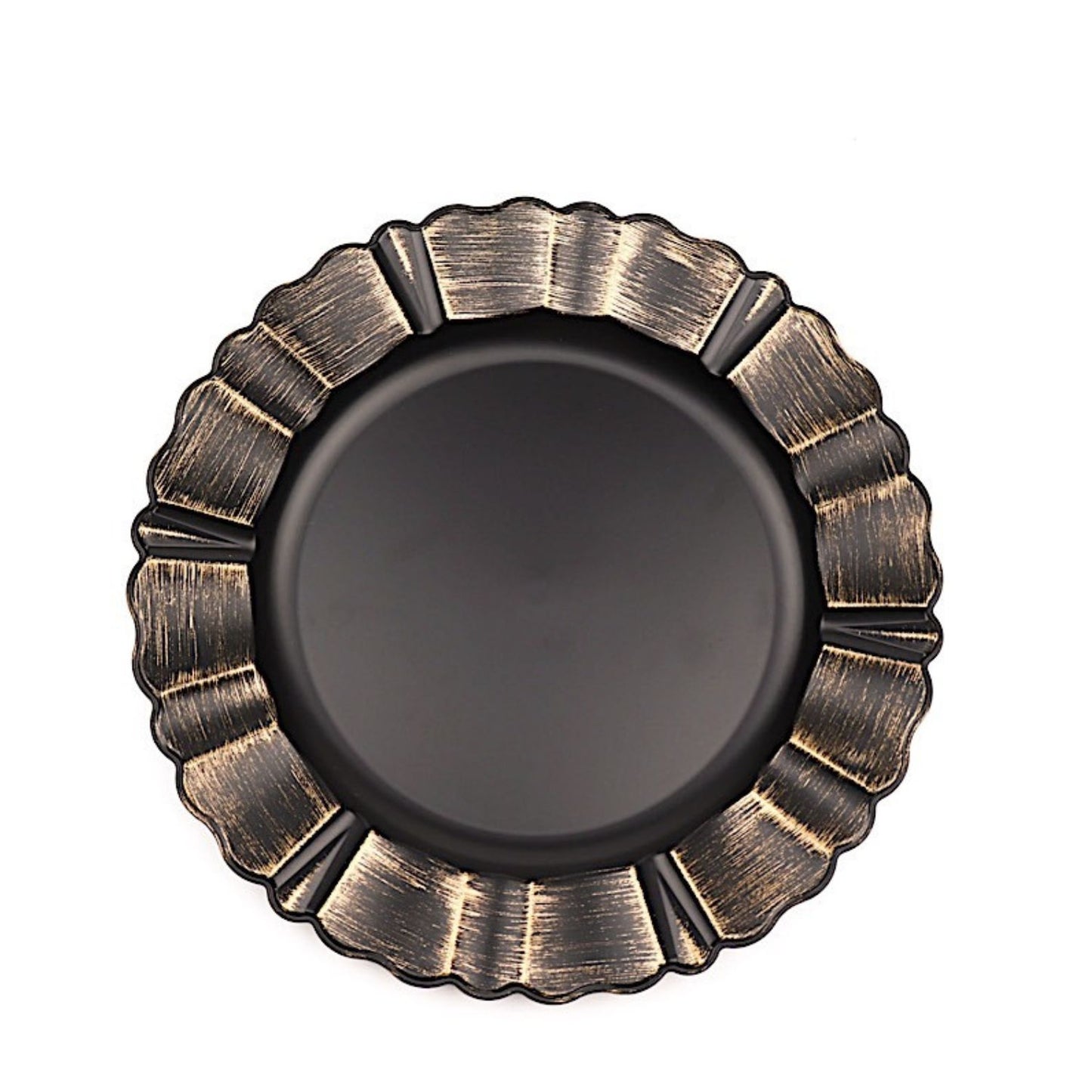 Home Collection 6-Pack Round Scalloped Trim Charger Plates 13"