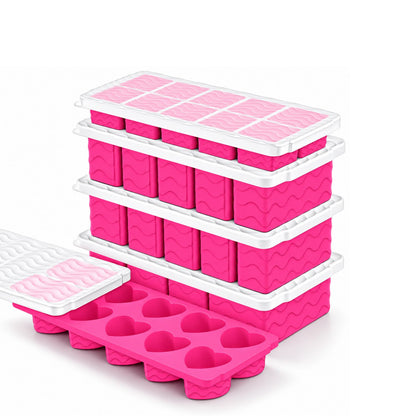Home Collection Pack of 5 Silicone Freezer Food Molds with Steel Rim