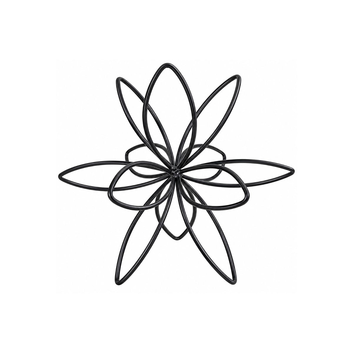 Home Collection Metal Floral Decorative Sphere Abstract Tabletop Sculpture