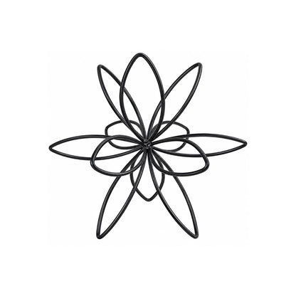 Home Collection Metal Floral Decorative Sphere Abstract Tabletop Sculpture
