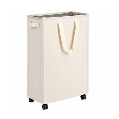 Home Collection 75L Slim Rolling Laundry Hamper with Wheels for Clothes
