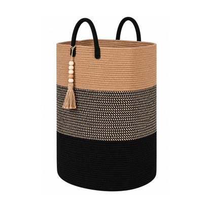 Home Collection 100L Large Rectangular Woven Laundry Hamper and Storage Basket