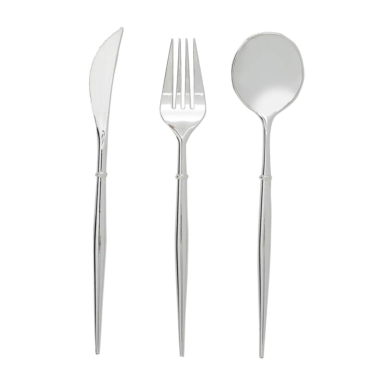 Home Collection Pack of 24 Plastic Cutlery Set Disposable Spoon Fork Knife