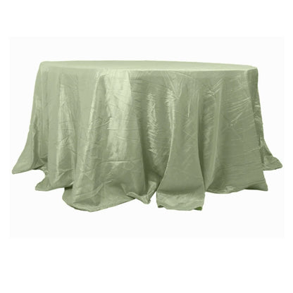 Home Collection Round Crinkled Taffeta Tablecloth 132"