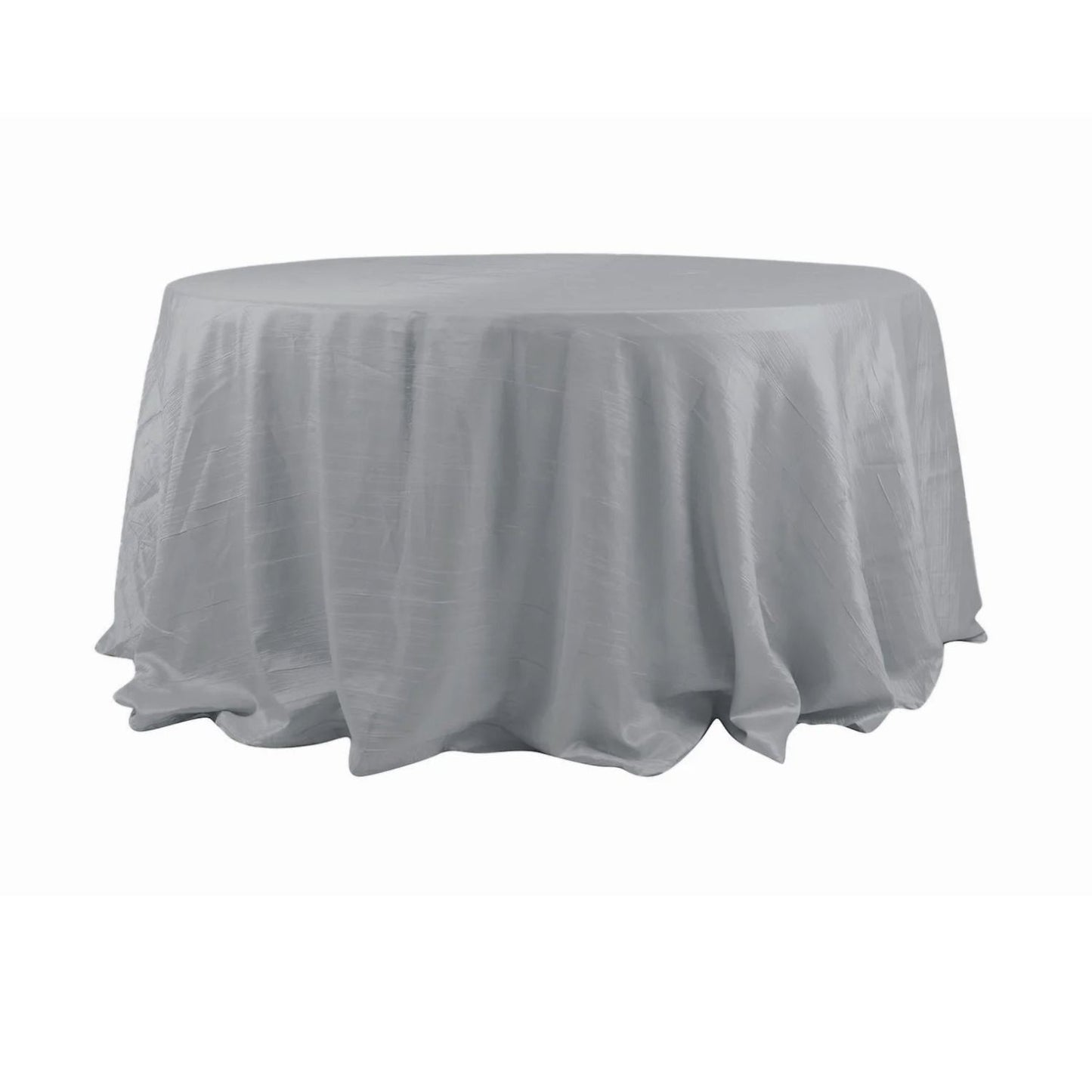 Home Collection Round Crinkled Taffeta Tablecloth 132"