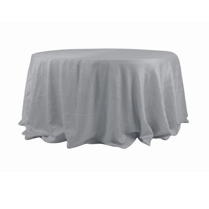 Home Collection Round Crinkled Taffeta Tablecloth 132"