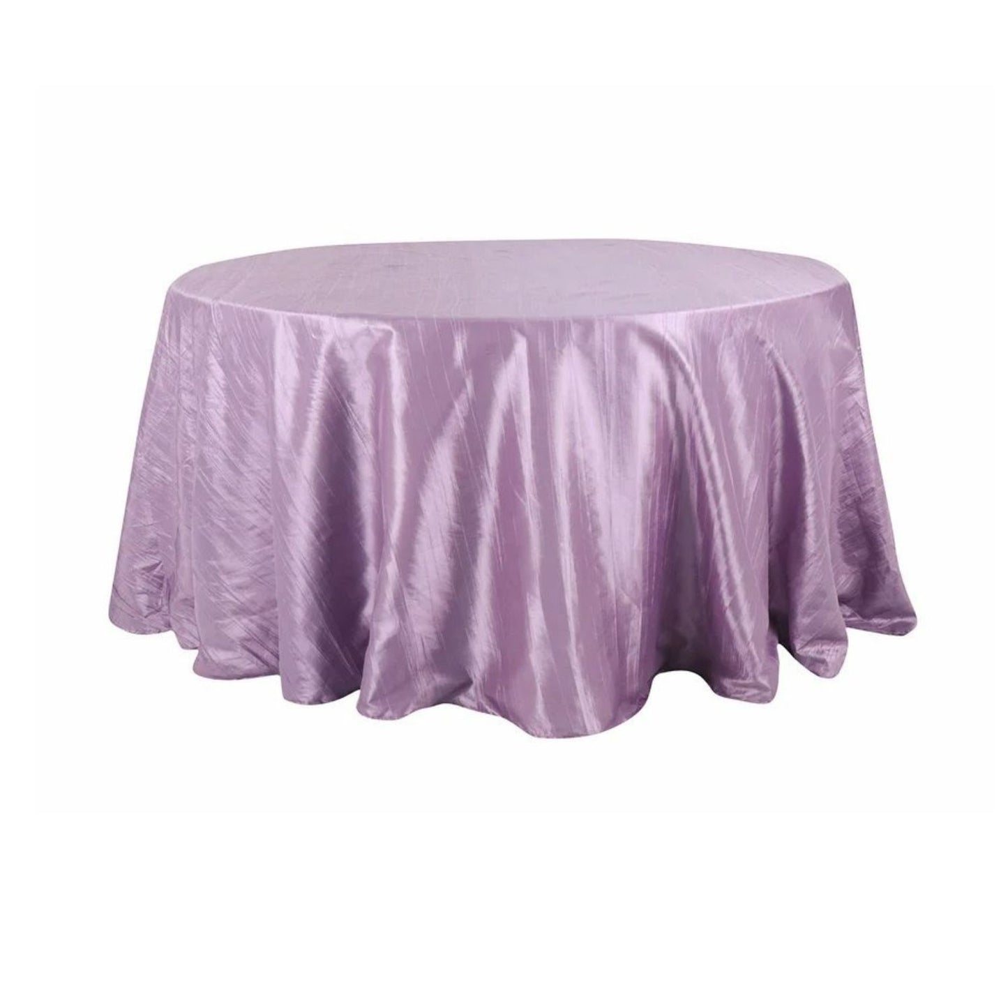 Home Collection Round Crinkled Taffeta Tablecloth 132"