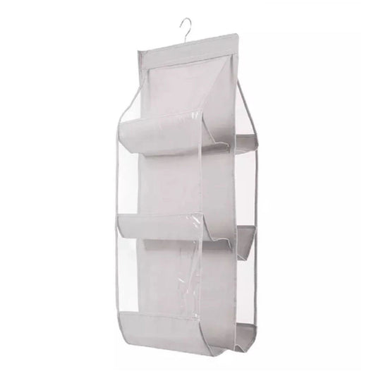 Home Collection 6 Pocket Hanging Handbag Organizer Closet Purse Bag Storage Holder