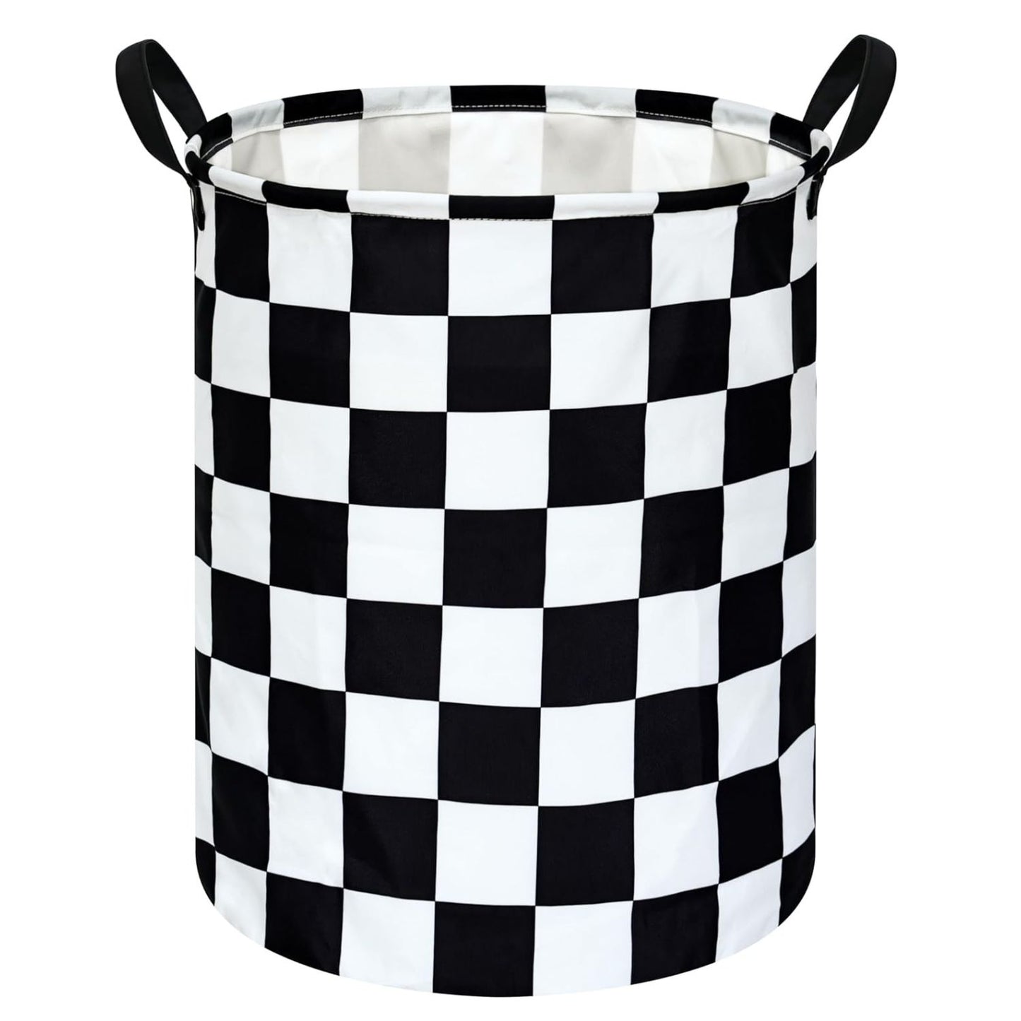 Home Collection Round Laundry Hamper Fabric Storage Basket with Handles