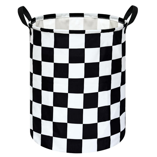 Home Collection Round Laundry Hamper Fabric Storage Basket with Handles