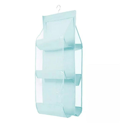Home Collection 6 Pocket Hanging Handbag Organizer Closet Purse Bag Storage Holder