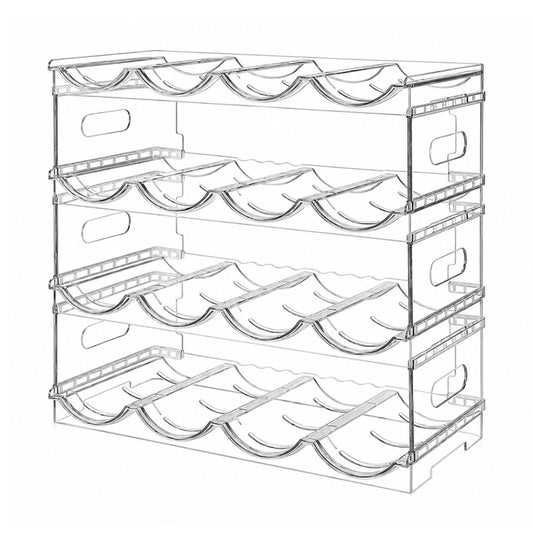 Home Collection Large Compartment Stackable Water Bottle Organizer Rack