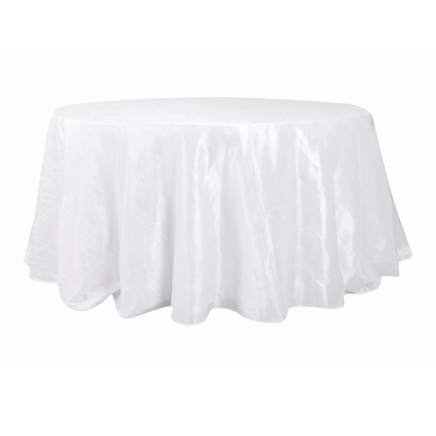 Home Collection Round Crinkled Taffeta Tablecloth 132"