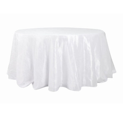 Home Collection Round Crinkled Taffeta Tablecloth 132"