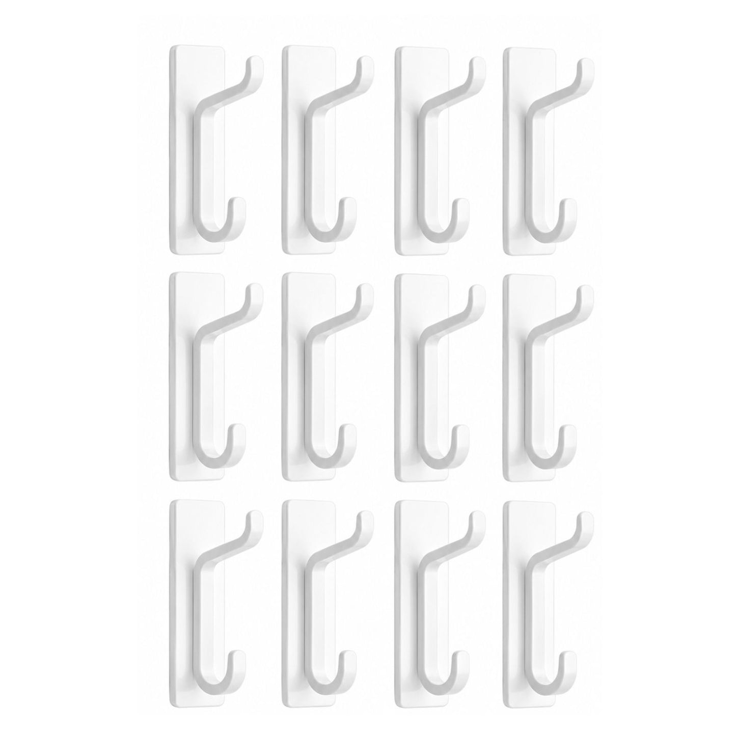 Home Collection Pack of 12 Heavy Duty Adhesive Wall Hooks