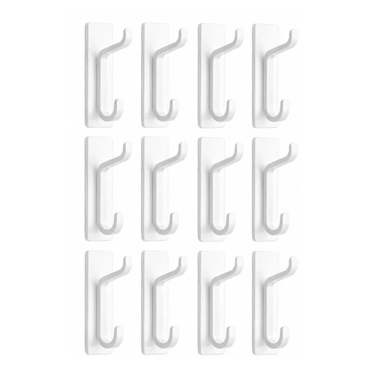 Home Collection Pack of 12 Heavy Duty Adhesive Wall Hooks