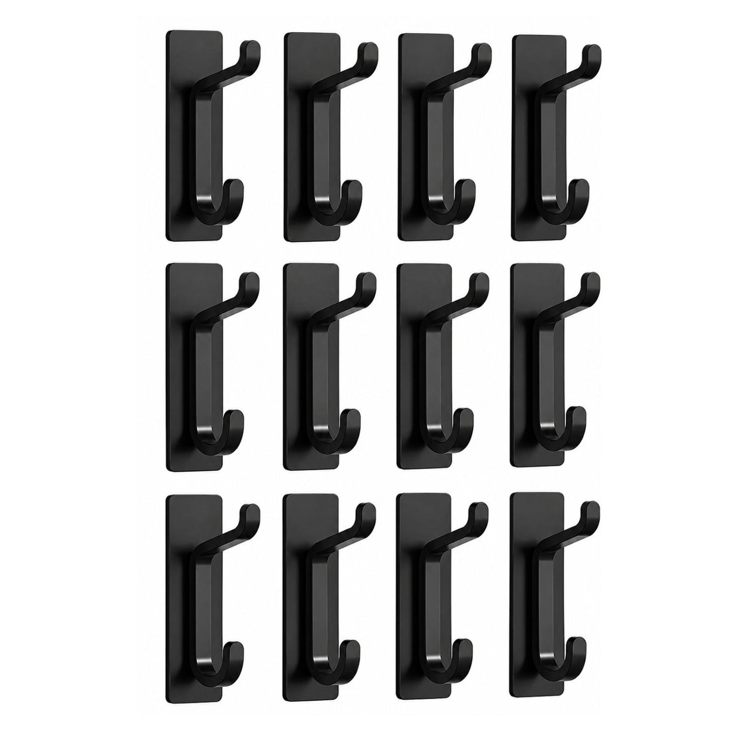 Home Collection Pack of 12 Heavy Duty Adhesive Wall Hooks