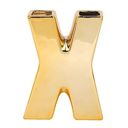 Home Collection Decorative Ceramic Letter Flower Vase 6 Inch