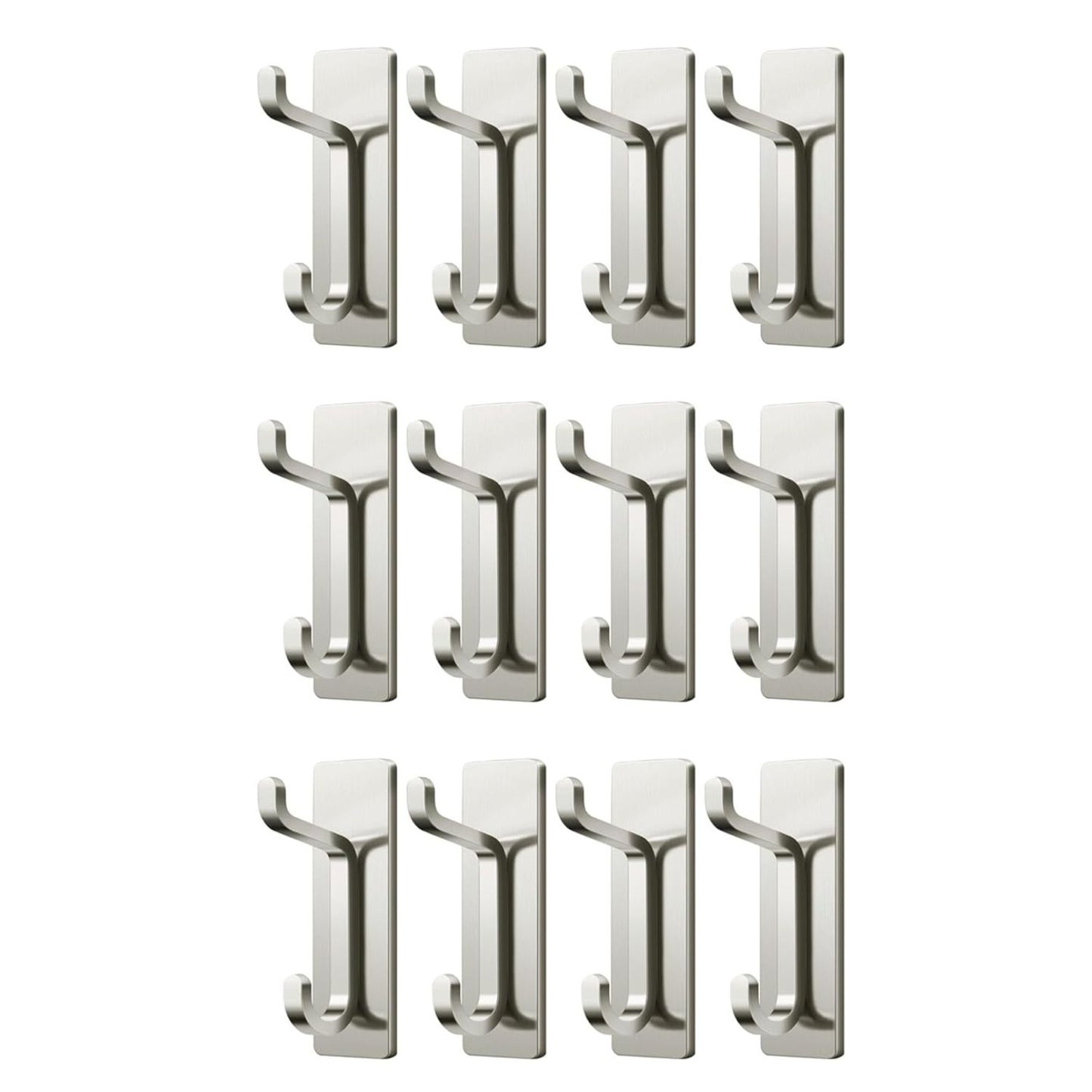 Home Collection Pack of 12 Heavy Duty Adhesive Wall Hooks