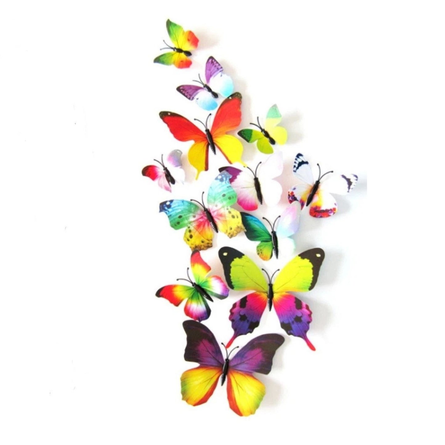 Home Collection Pack of 12 3D Butterfly Wall Stickers PVC Decals Art Mural