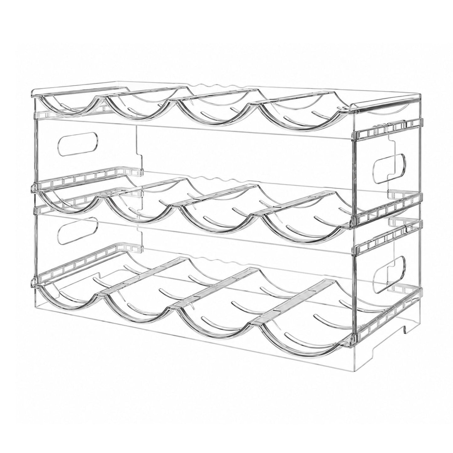 Home Collection Large Compartment Stackable Water Bottle Organizer Rack