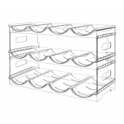 Home Collection Large Compartment Stackable Water Bottle Organizer Rack