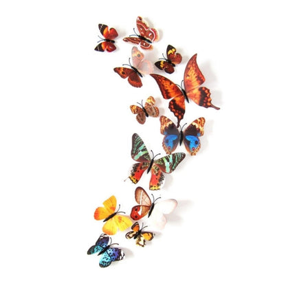 Home Collection Pack of 12 3D Butterfly Wall Stickers PVC Decals Art Mural