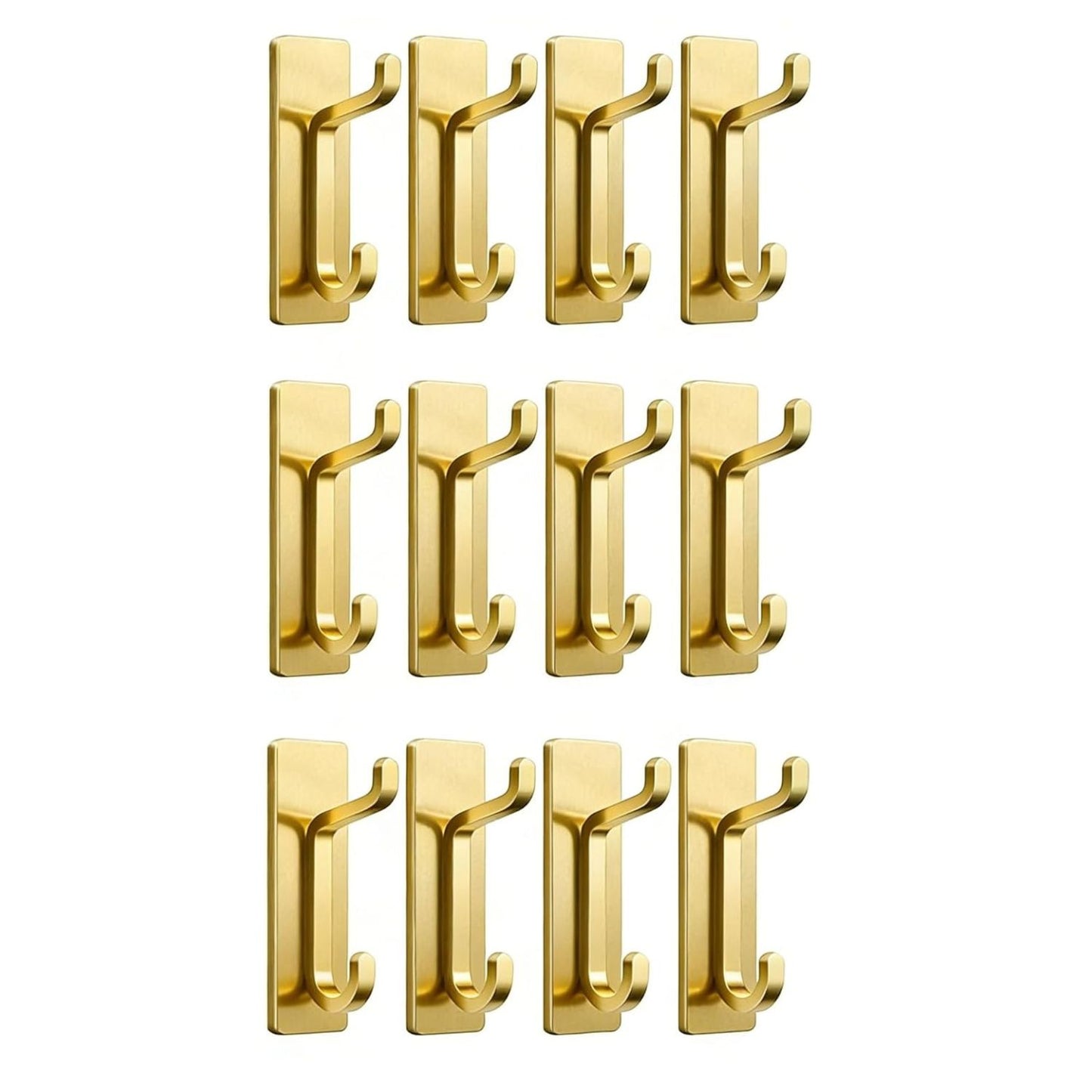 Home Collection Pack of 12 Heavy Duty Adhesive Wall Hooks