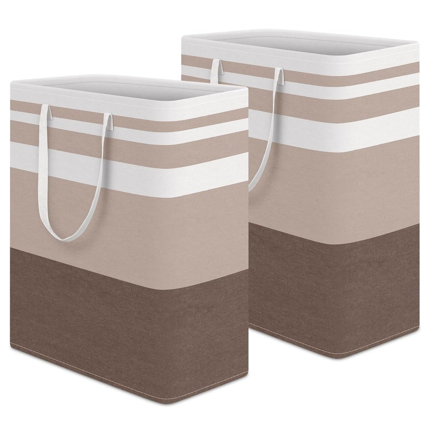 Home Collection Pack of 2 Freestanding Large Laundry Hamper Basket 125L