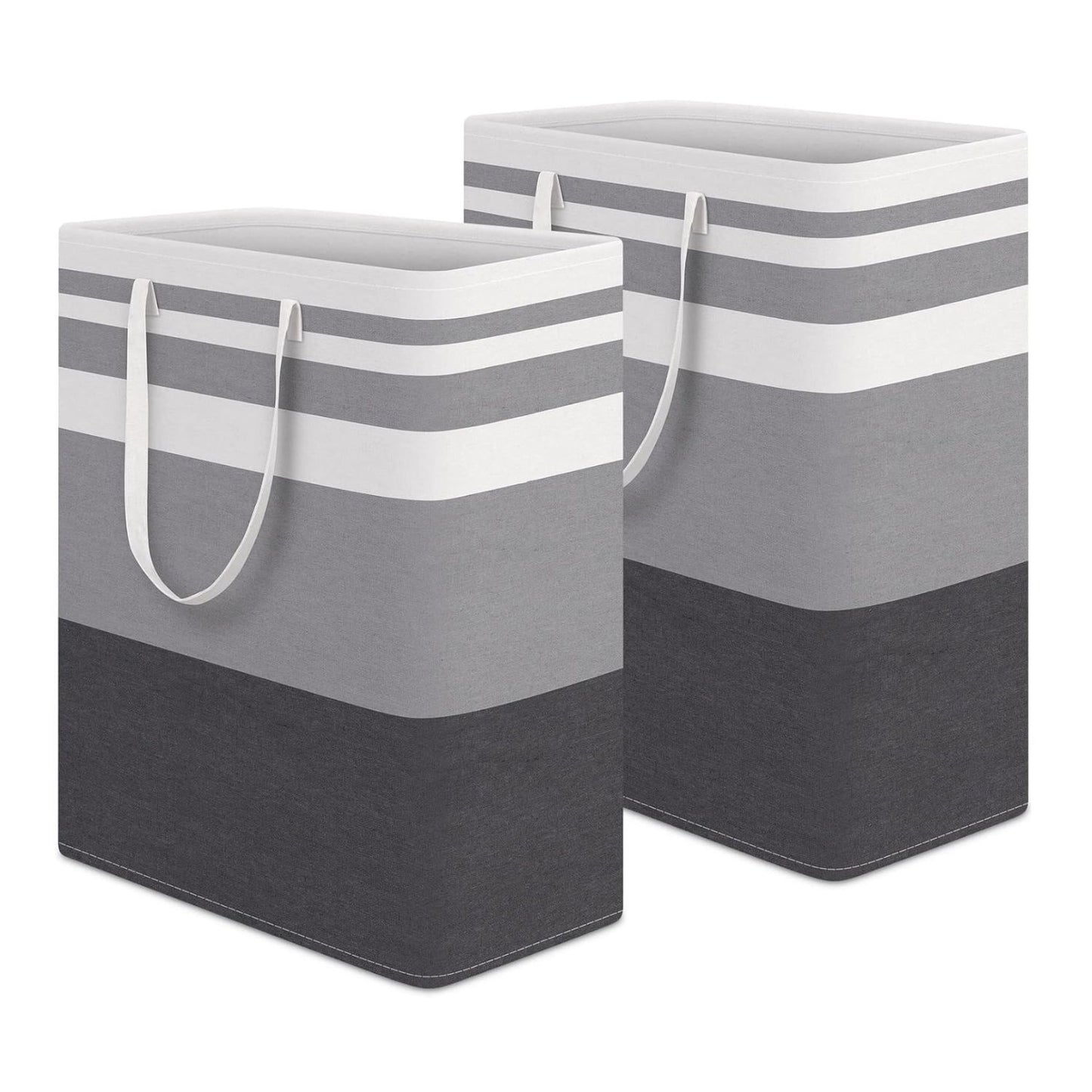 Home Collection Pack of 2 Freestanding Large Laundry Hamper Basket 125L